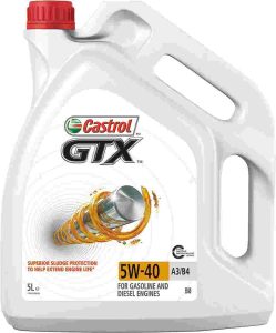 Castrol GTX High Mileage huile 5W40 A3/B4, 5 litres